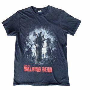 The Walking Dead Graphic T-shirt Mens Small 2014 AMC Distressed Black Rare